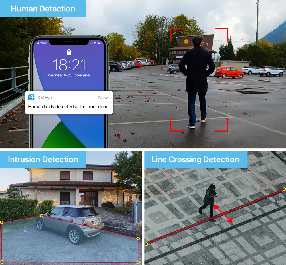 Imagem -04 - Detecção de Rosto Câmera de Segurança Externa Sistema Poe Nvr Kit Gravação Vídeo Casa Humana Câmera de Vigilância 4k 8mp ai