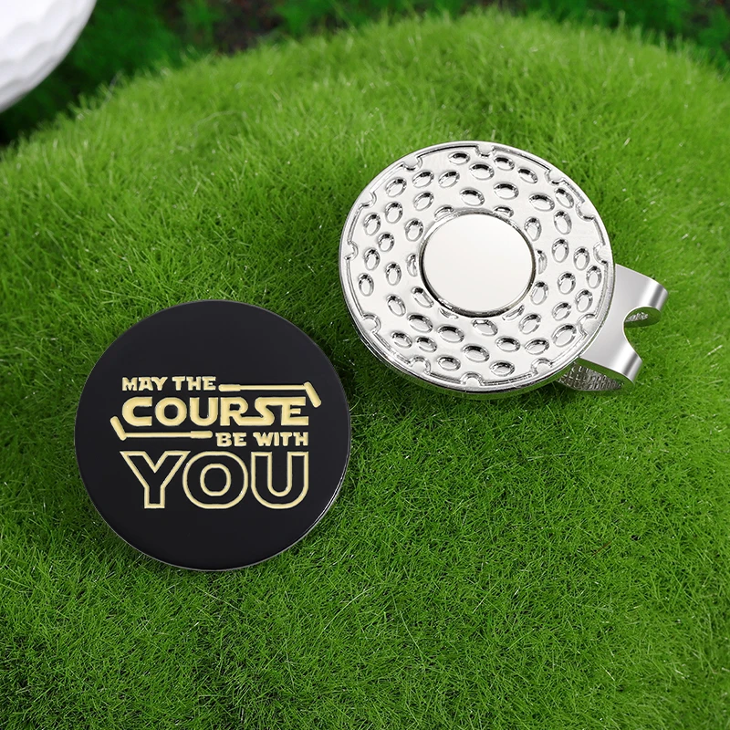 May The Course Be with You Golf Hat Clip Enamel Magnetic Ball Marker Baseball Cap Clips Jewelry Golf Training Aids Accessories