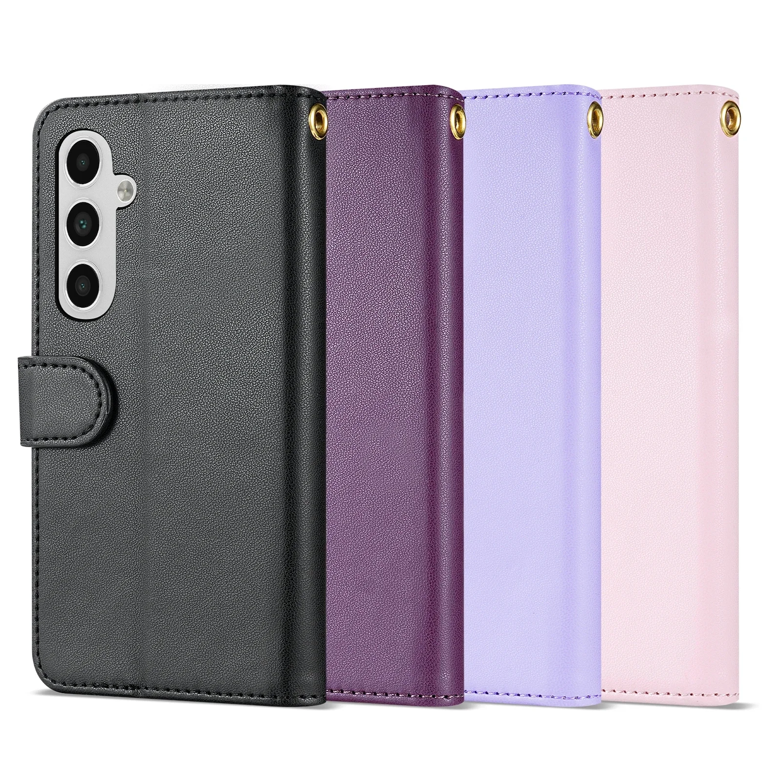Brieftaschen-Lederhülle mit Reißverschluss, Kartenfächern, Ständer und Magnetverschluss für Samsung Galaxy S26 Ultra S25 Plus S24 FE S23 S22 – Detail 26