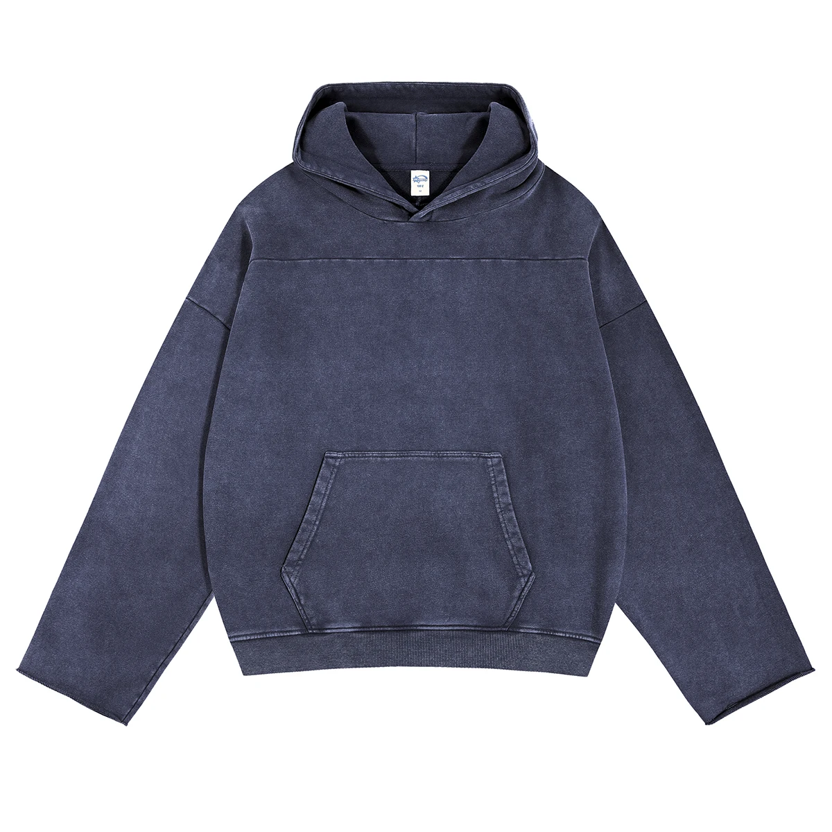 Autumn Winter Vintage Personalized Splicing Retro Scattered Edge Oversized Washed Hoodies Relaxed Fit Street Distressed Pullover