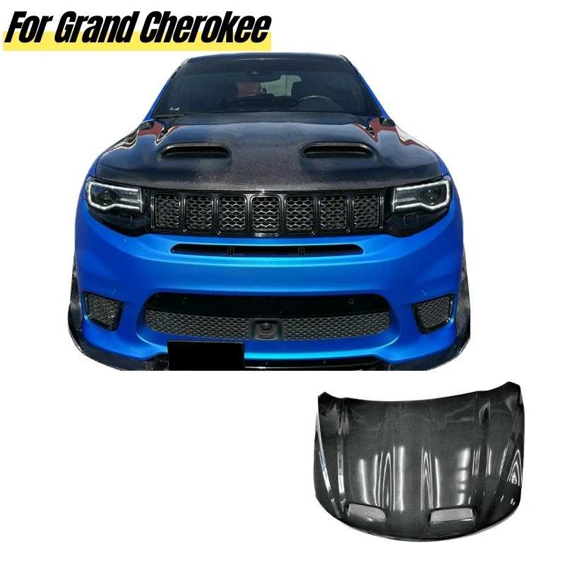 

MRD Carbon Fiber Hood For Grand Cherokee Modifying Engine Hood With Dual Hole Style