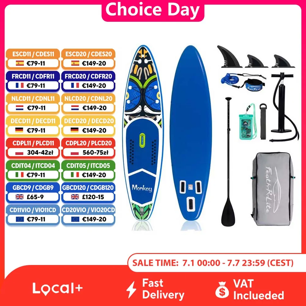 Funwater-tabla de Stand Up Paddle, tabla de surf inflable, tabla de Paddling, tabla de sup de surf con accesorio, carga máxima de 330 libras