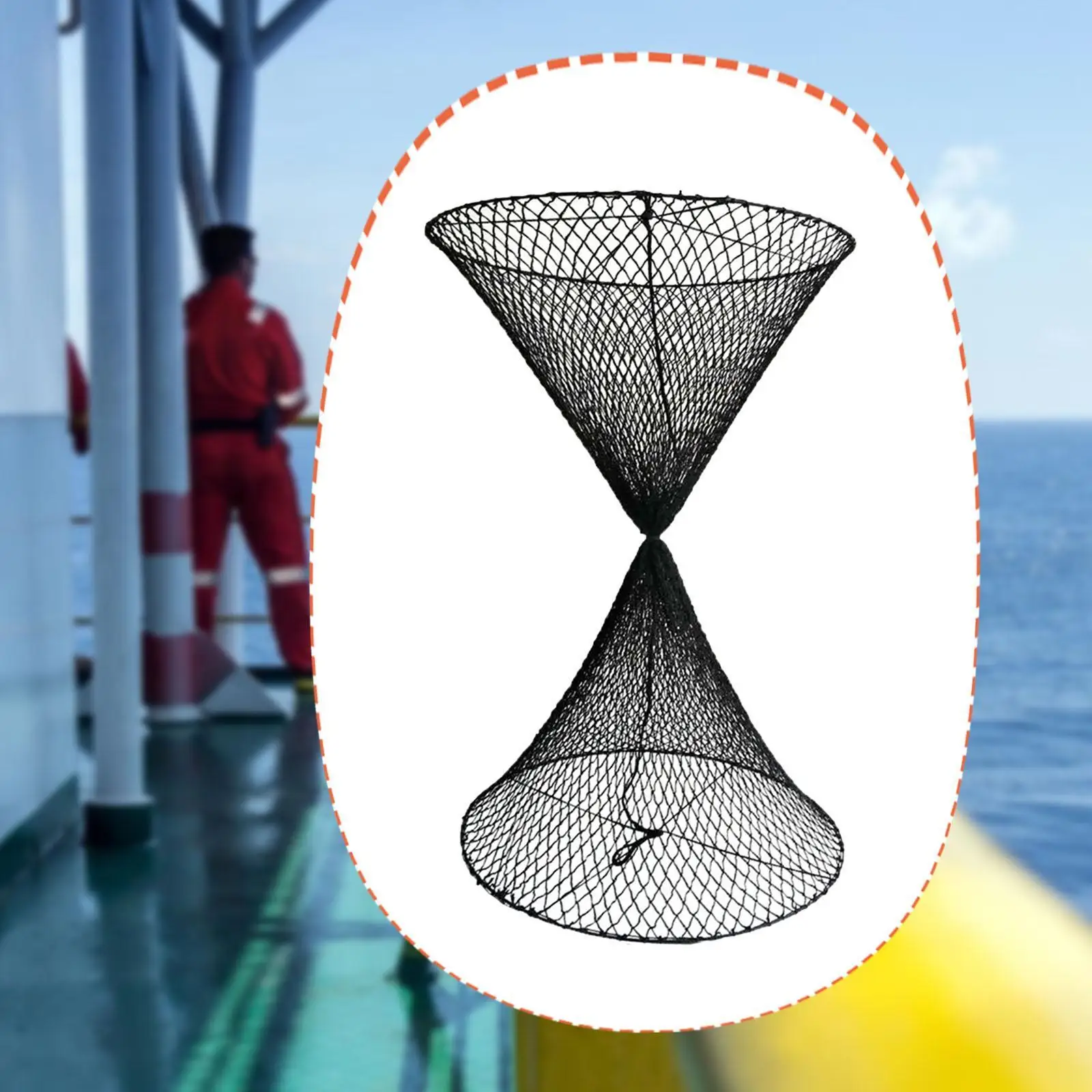 

Black Mesh Marine Daylight Signal Double Cone Nautical Marker for Cargo Ships and Harbor Navigation