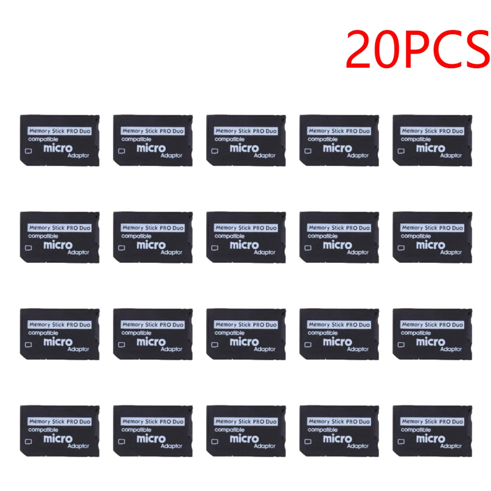 20 шт. адаптеров TF в MS Pro Duo для карт памяти Micro SD, конвертер для Sony PSP и старых камер