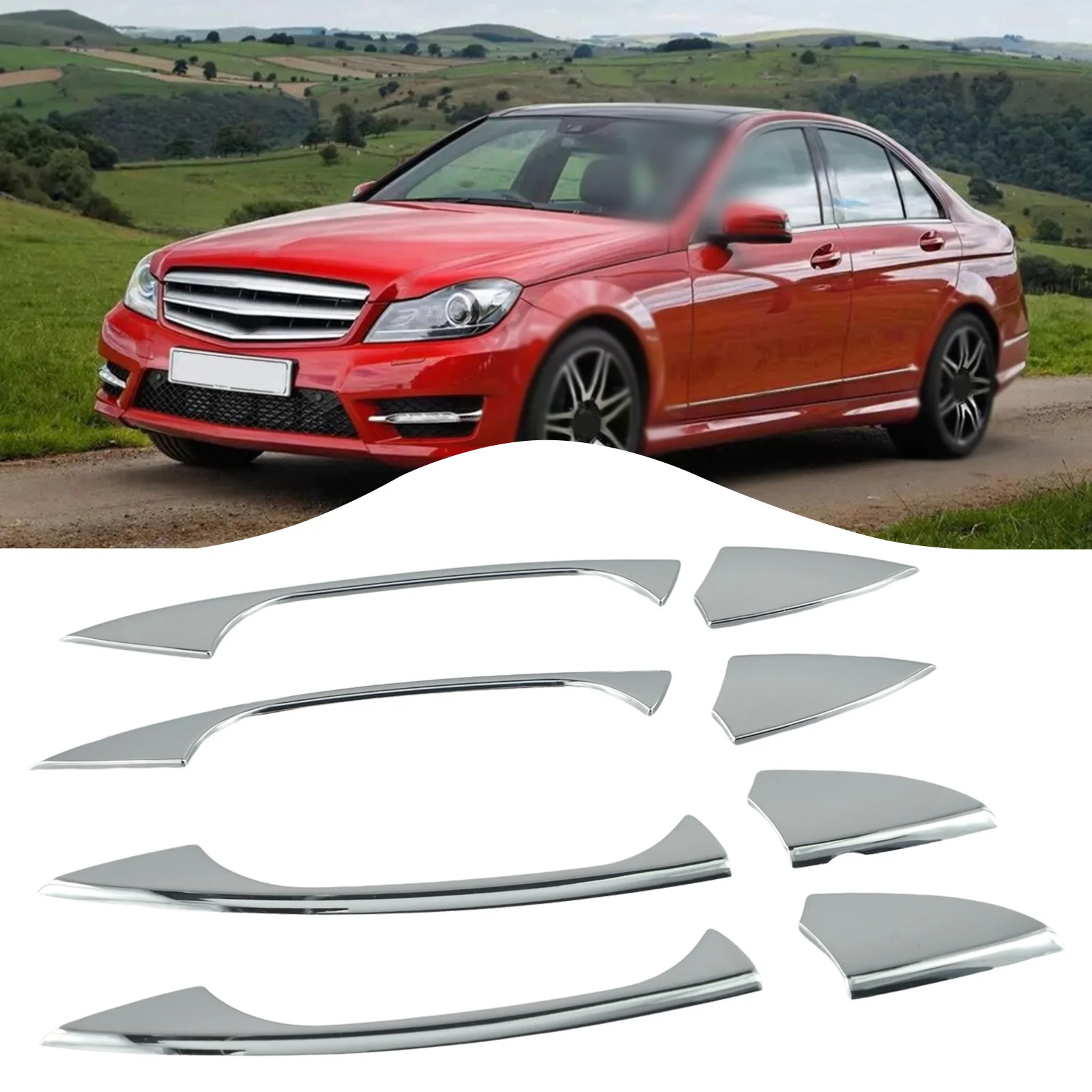 

ABS Material Car Styling Accessories Chrome Door Handle Cover Car Handle Cover High-Quality Materials Seamless Look