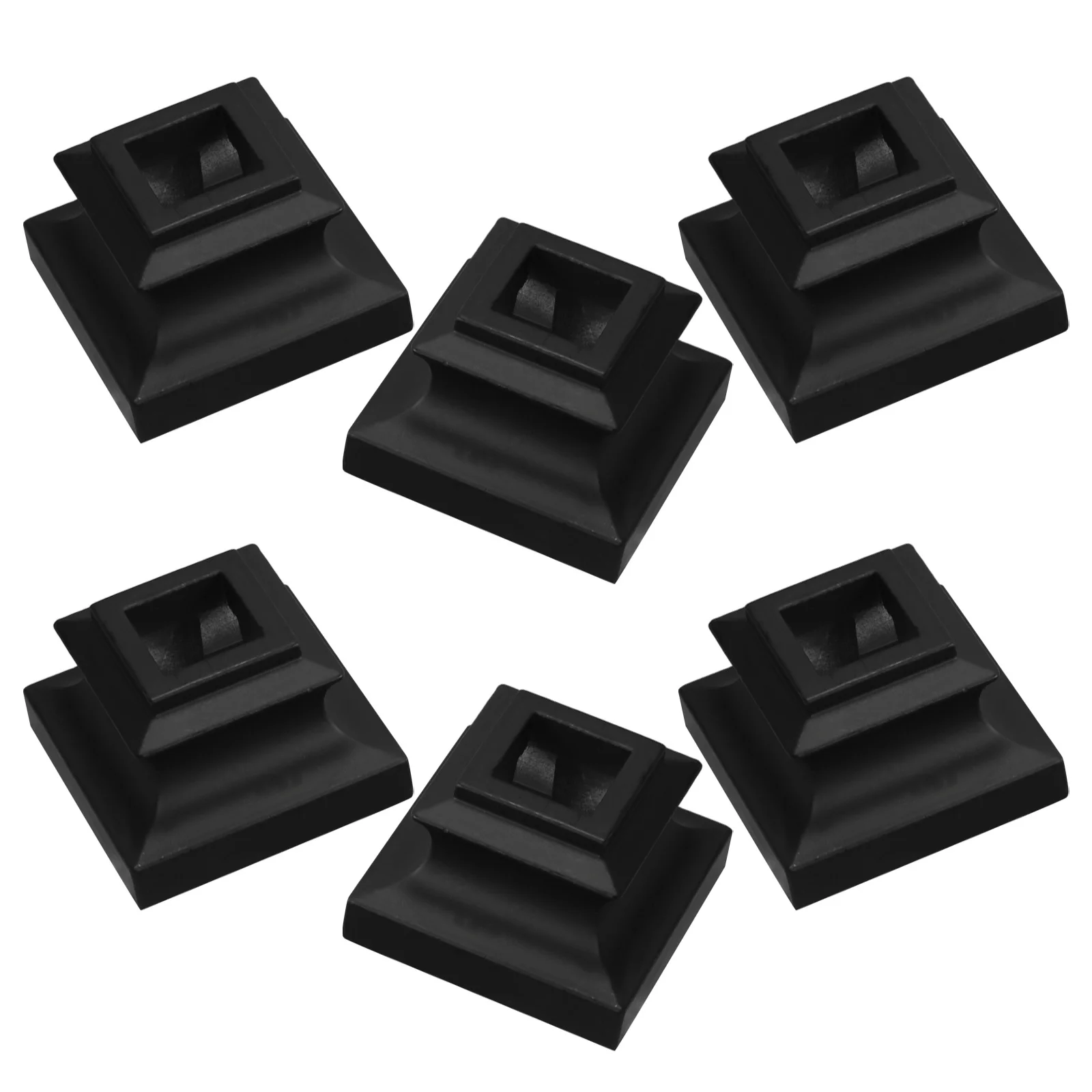 

6Pcs Iron Baluster Stair Shoe Connectors Durable Metal Balusters for Indoor Outdoor Stairs Handrail Pole Base Stair Railing