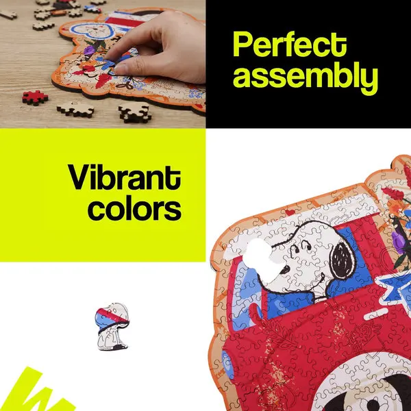 Adult Wooden Puzzle Peanuts Comics Snoopy Street Parade Float Creative Jigsaw Toy Leisure Home Decoration Unique Holiday Gifts