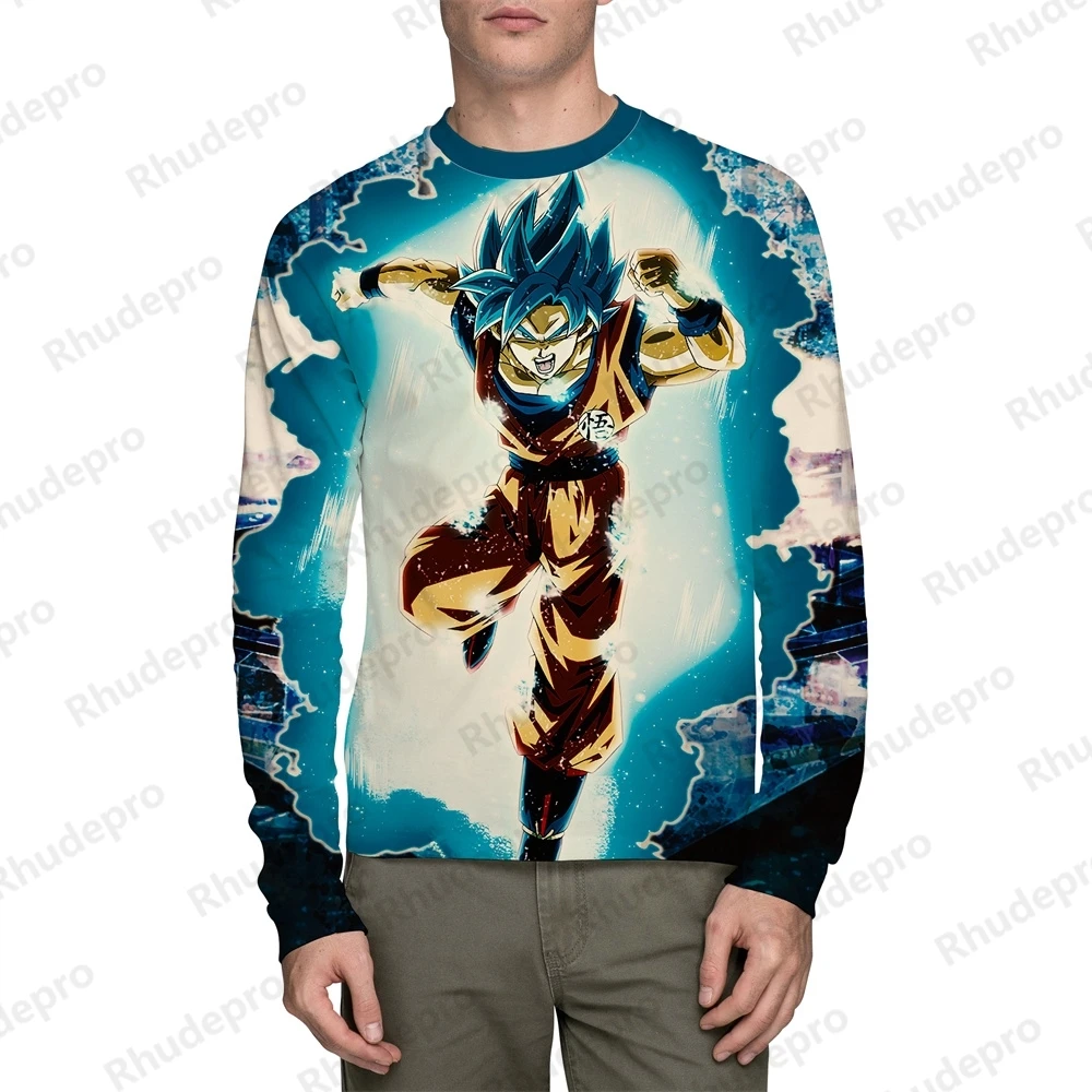 

Dragon Ball Z 2024 Goku Men's T-shirt Anime T-shirts Children's Clothing Long sleeve Autumn Tops Fashion New Harajuku Style