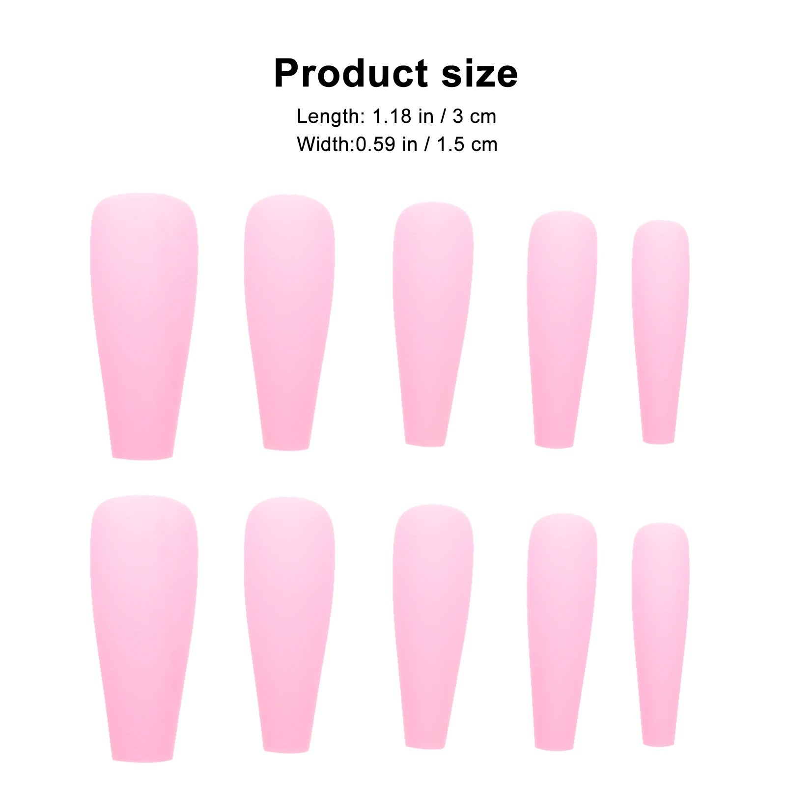

100pcs False Nails Matte Realistic Long Coffin Tips Plastic Durable Safe Extra Ballerina Press On Nail Professional Fake
