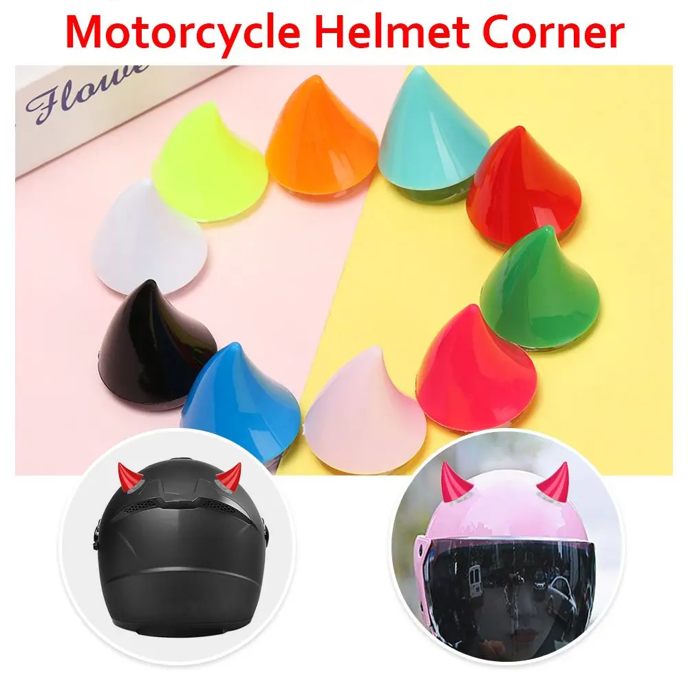 Motorcycle Helmet Corner Plastic Resilient Silicone Suction Cup Soft Horn Decoration Headwear Rubber Horn Decoration Accessories