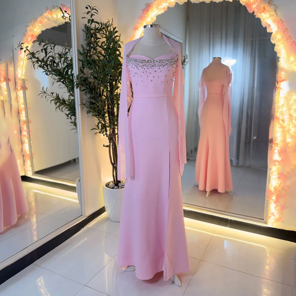 Custom Beaded Sweetheart Evening Dress