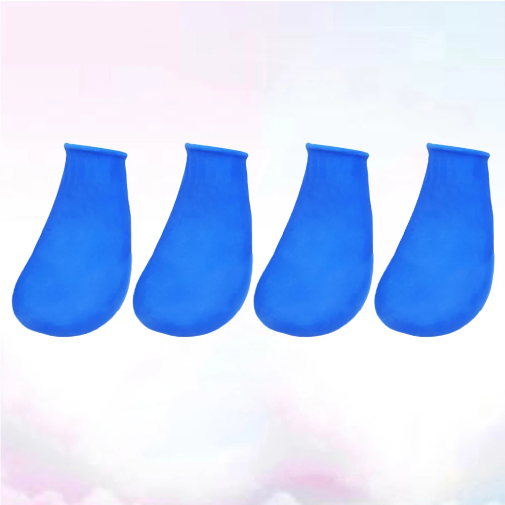 

4pcs Waterproof Rain Shoes Non-slip Shoe Cover Outdoor Footwear Durable Shoe Cover for Pet Cat Dog (Blue Size )