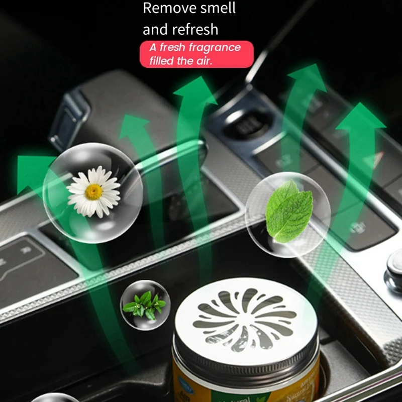 Car 220G Jello Perfume Air Freshener Car Balm Deodorizing Long-Lasting Fragrance Scent Auto Aromatherapy