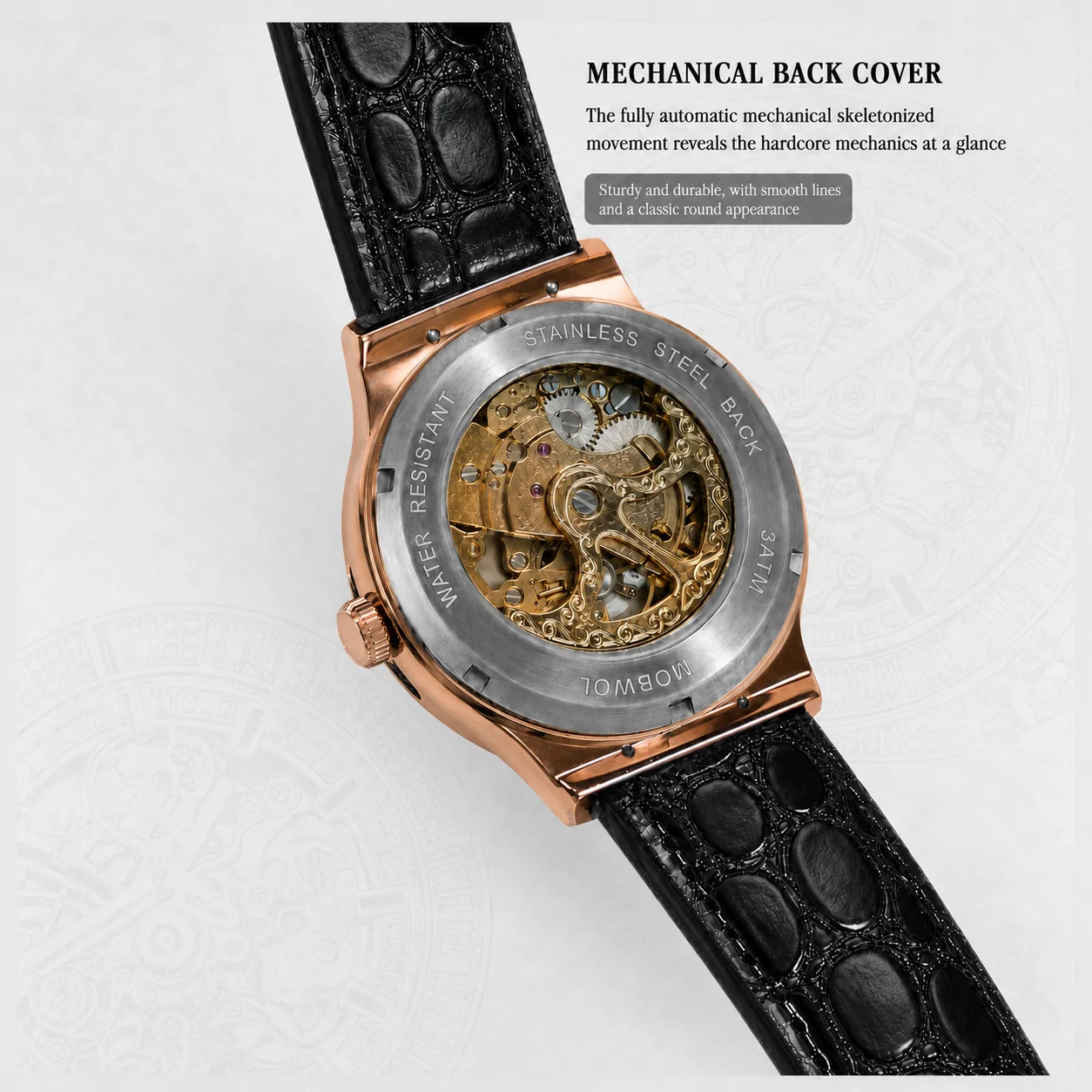 MOBWOL Orologio meccanico sche - Luxury Watch With Rubber Strap recensione e prezzo