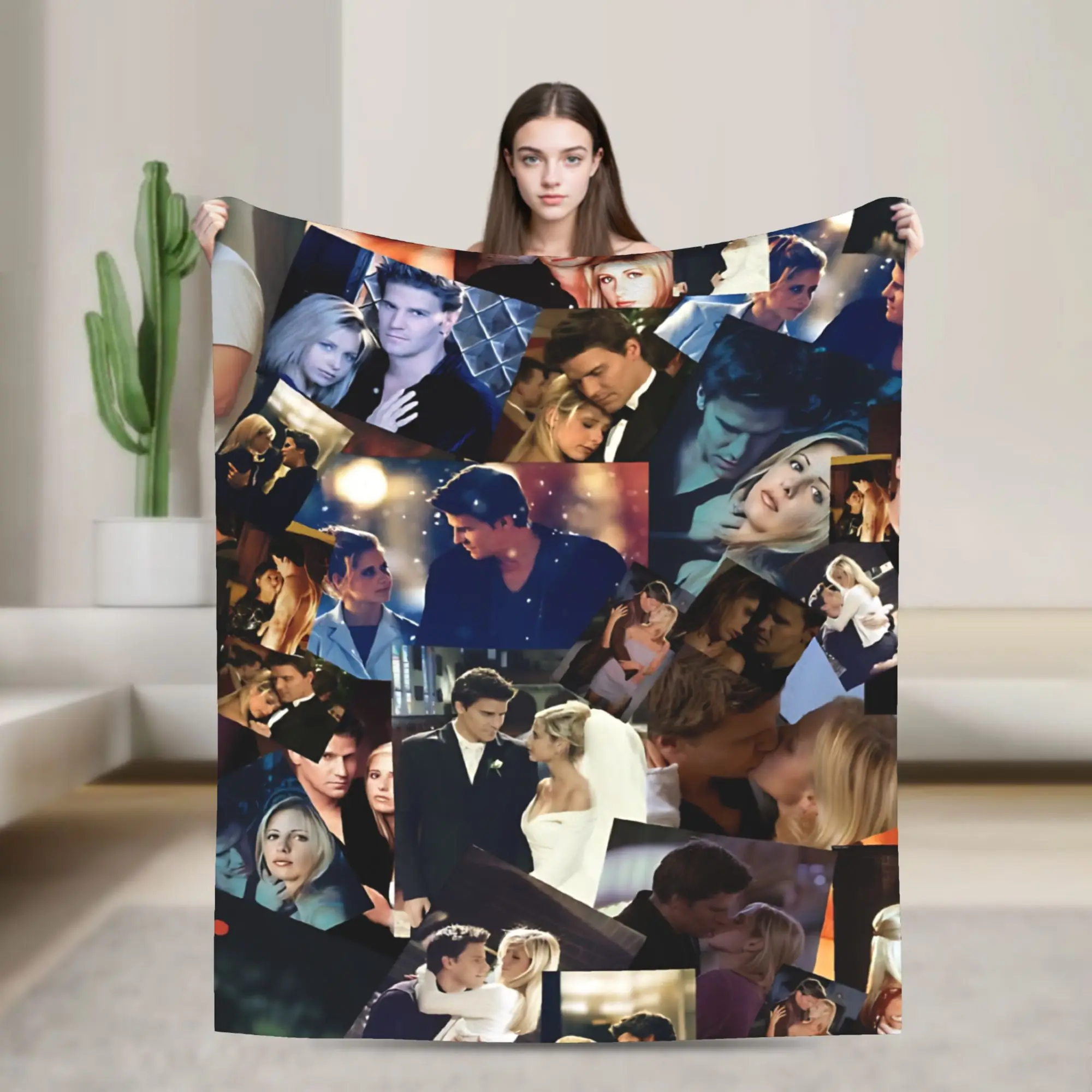 Buffy the Vampire Slayer Movie Knitted Blankets Fleece  Super Warm Throw Blanket for Airplane Travel Bedspread