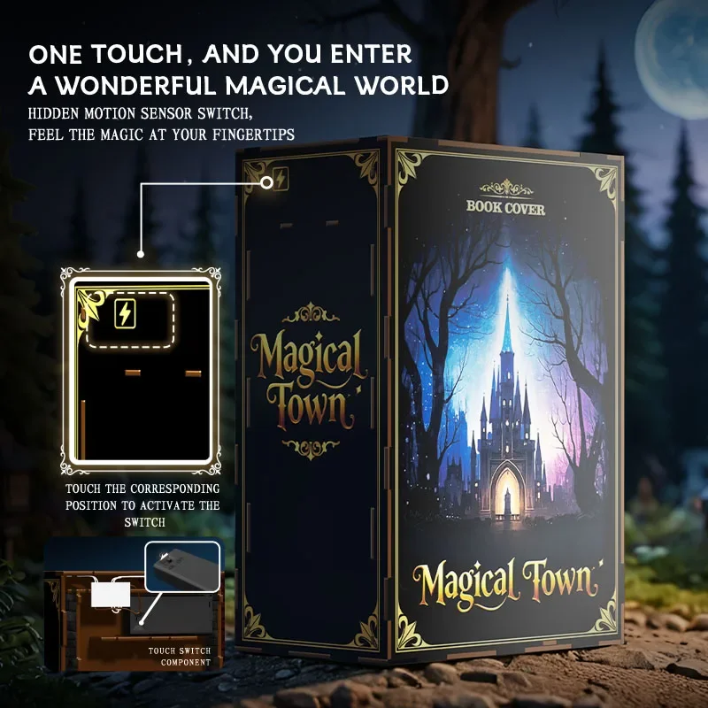 Arquitetura 3d blocos de construção de madeira cidade mágica cena rua moc criativo desktop montagem presente adultos crianças feriado