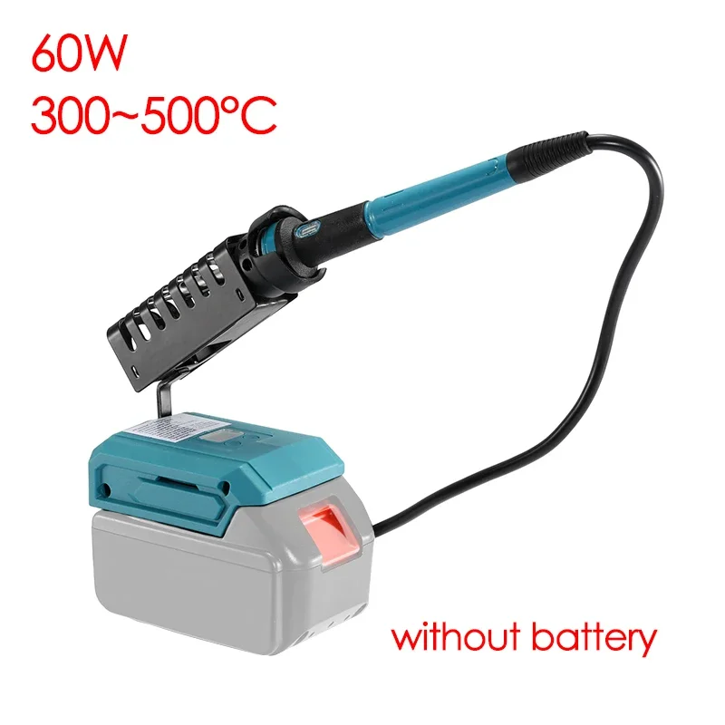 For Makita/Dewalt Battery 60W Electric Soldering Iron Wireless Welding Power Tool 300-500℃ Temperature Adjustable Rapid Heating