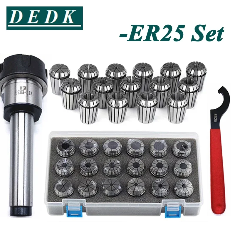 

ER25 Spring Clamps 9PCS MTA/MT4 MT3 MT2 ER25 M12 1PCS ER25 Wrench 1PCS Collet Chuck Morse Holder Cone For CNC Milling Lathe tool