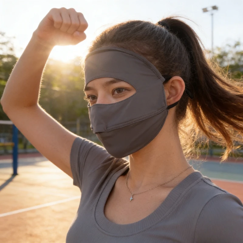 

Summer Sun Protection and UV Protection Face Mask for Women, Ice Silk for Cycling and Driving, Covering The Entire Face
