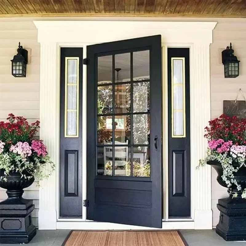 high quality custom modern design solid wood door front rotating solid wood door