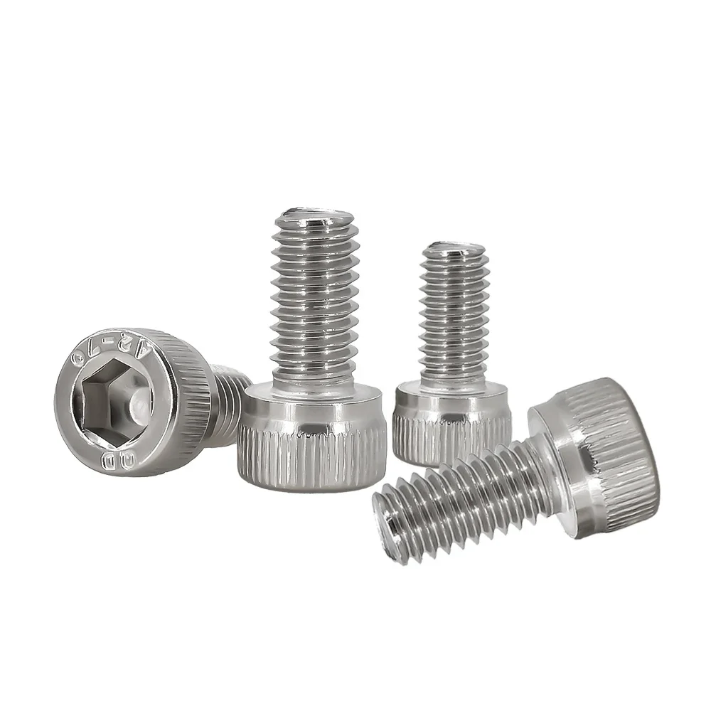 304 Stainless Steel Hex Socket Bolt Cap Head Hexagonal Metal Machine Screws DIN912 Thread Bolts M1.6M2M2.5M3M4M5M6M8M10M12M14M16