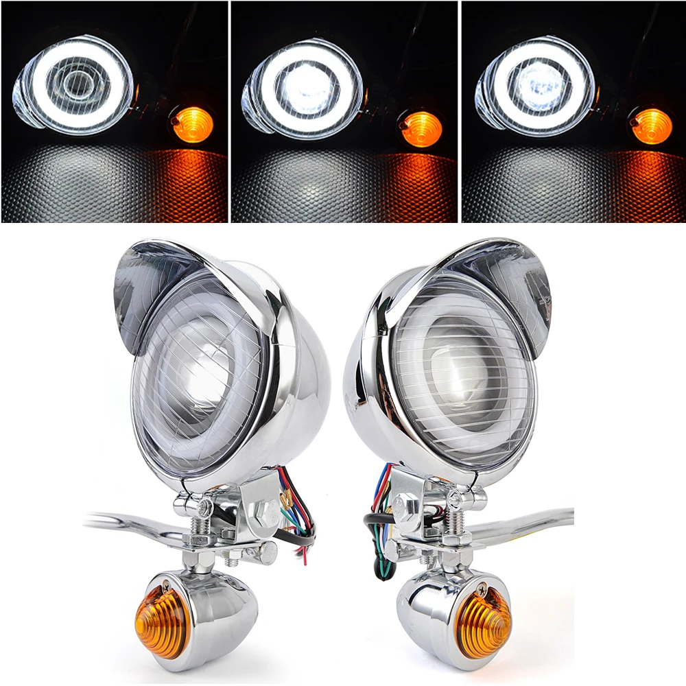 Universal LED Motorcycle Spot Light Turn Signal Lamp Driving Passing Auxiliary Indicator For Honda Kawasaki Yamaha Suzuki