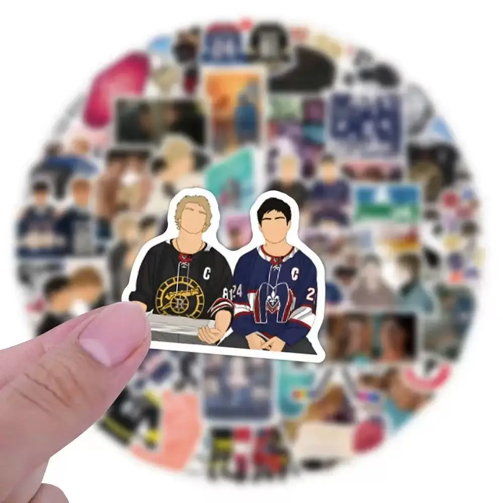 60PCS Funny TV Series Heated Rivalry Stickers DIY Skateboarder Mobile Phone Case Notebook Water Cup Waterproof Gift Stickers