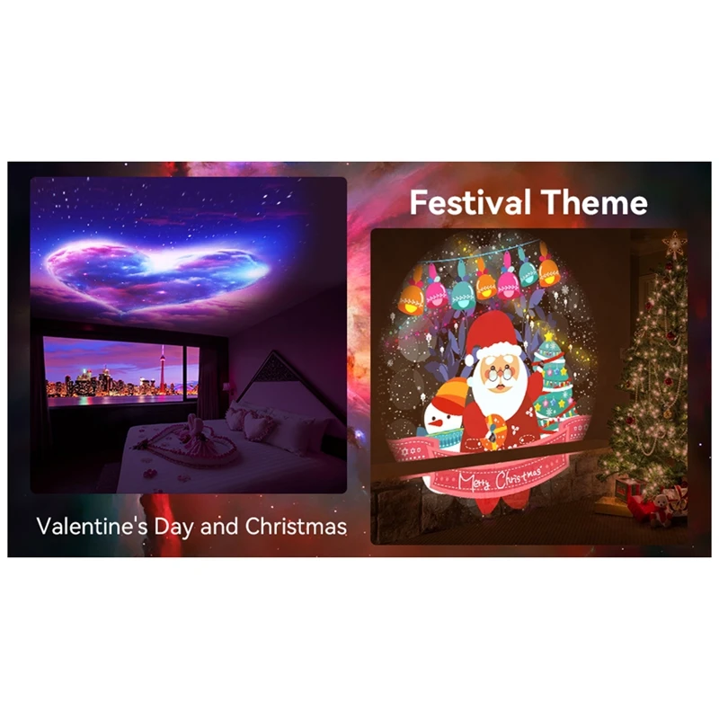 HFES 4K Ultra HDจักรวาลGalaxy LED Projection Light 13 ชิ้นแบบไดนามิกGalaxyดาวตกห้องนอนบรรยากาศของขวัญLight