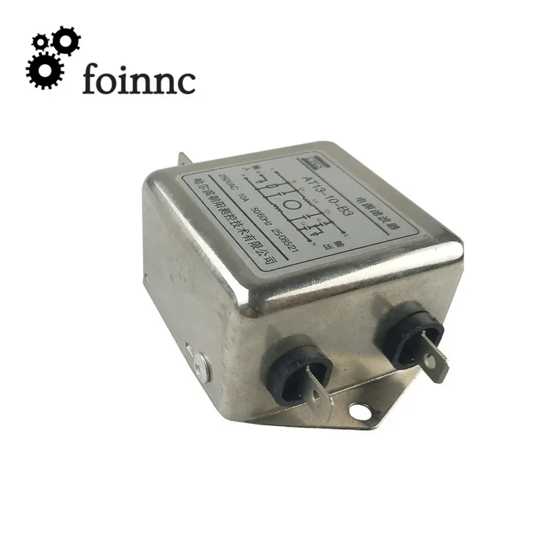 AT13-10-B3 AC 250V 10A 50/60Hz jednofazowy filtr zasilania EMI do skrzynki sterującej CNC