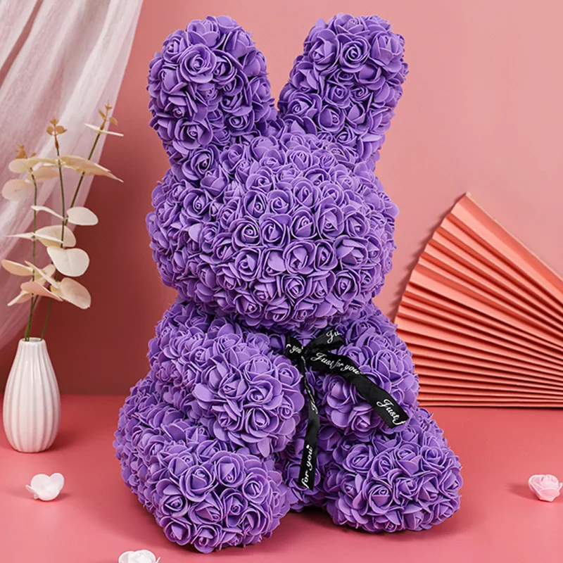 Uflower Rose Bunny Artificial Flower Decoration 27 cm 9