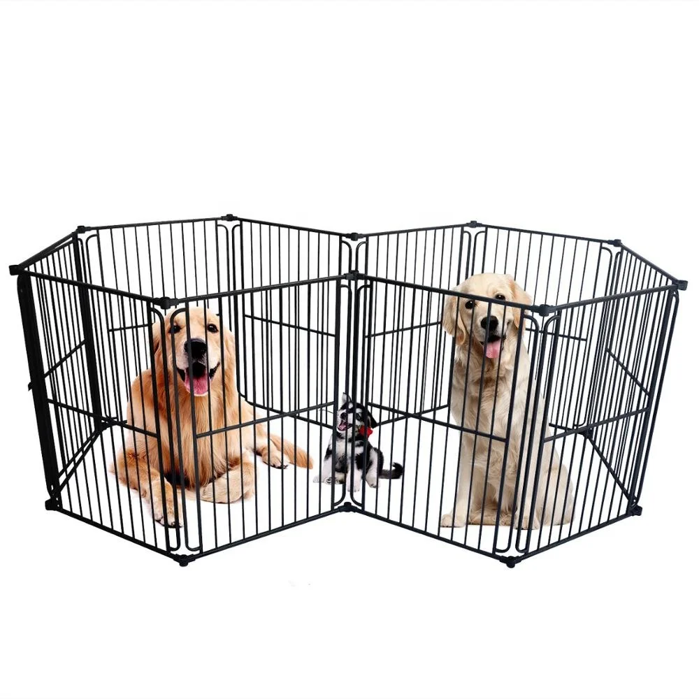 Safety Backyard Outdoor Pet Dog Rabbit Run Fence Kennel With Lock For 10 Panels
