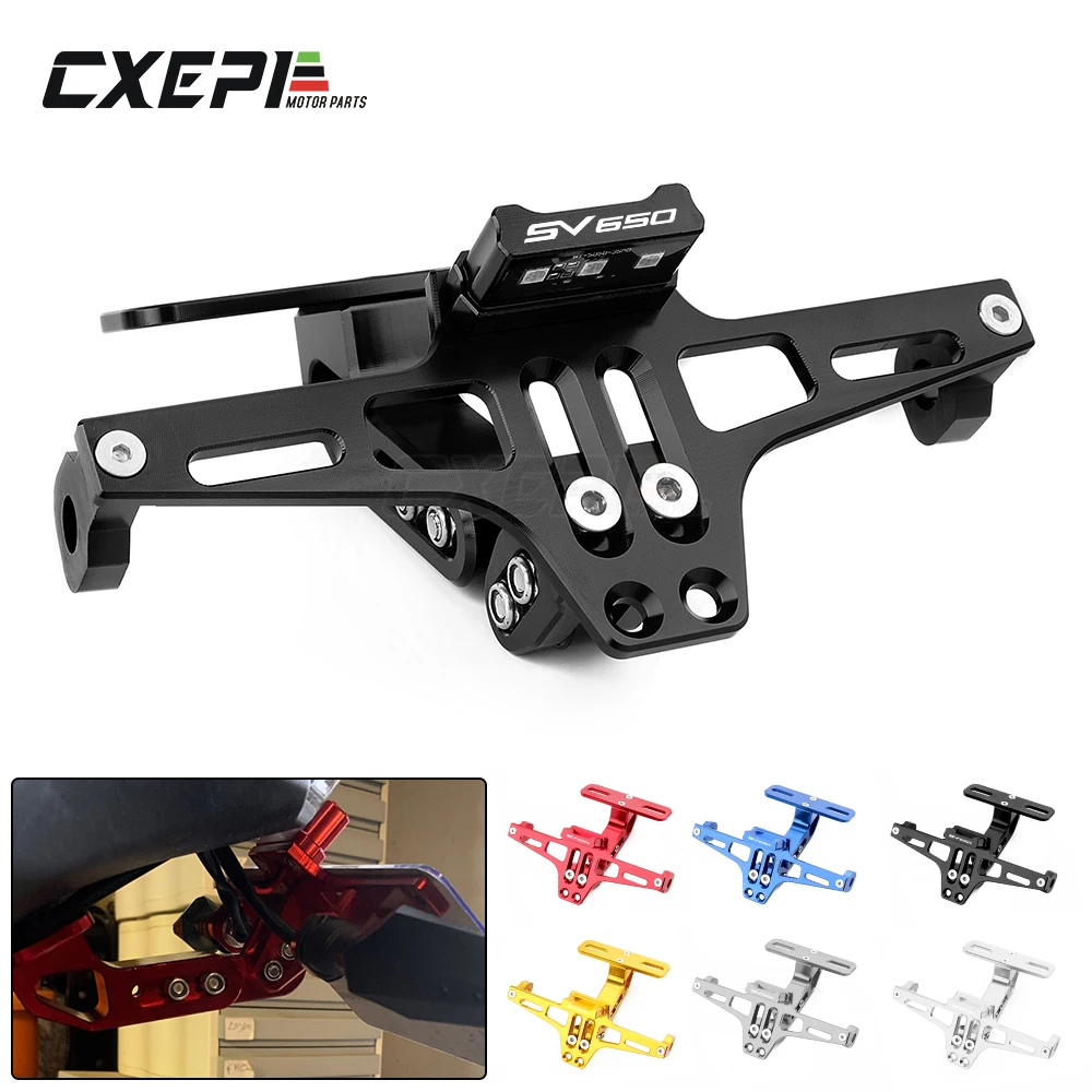 

Motorcycle License Plate Bracket Licence Holder Frame Number For SUZUKI SV650 1999 2000 2001 2002 2003 2004 2005 2006 2007-2012