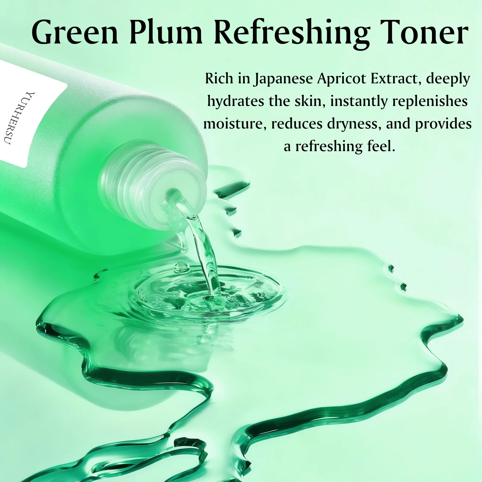 الأخضر البرقوق AHA BHA الحبر منعش الوجه جوهر مرطب معتدل التقشير حمض الساليسيليك العناية بالبشرة الرجال النساء #5