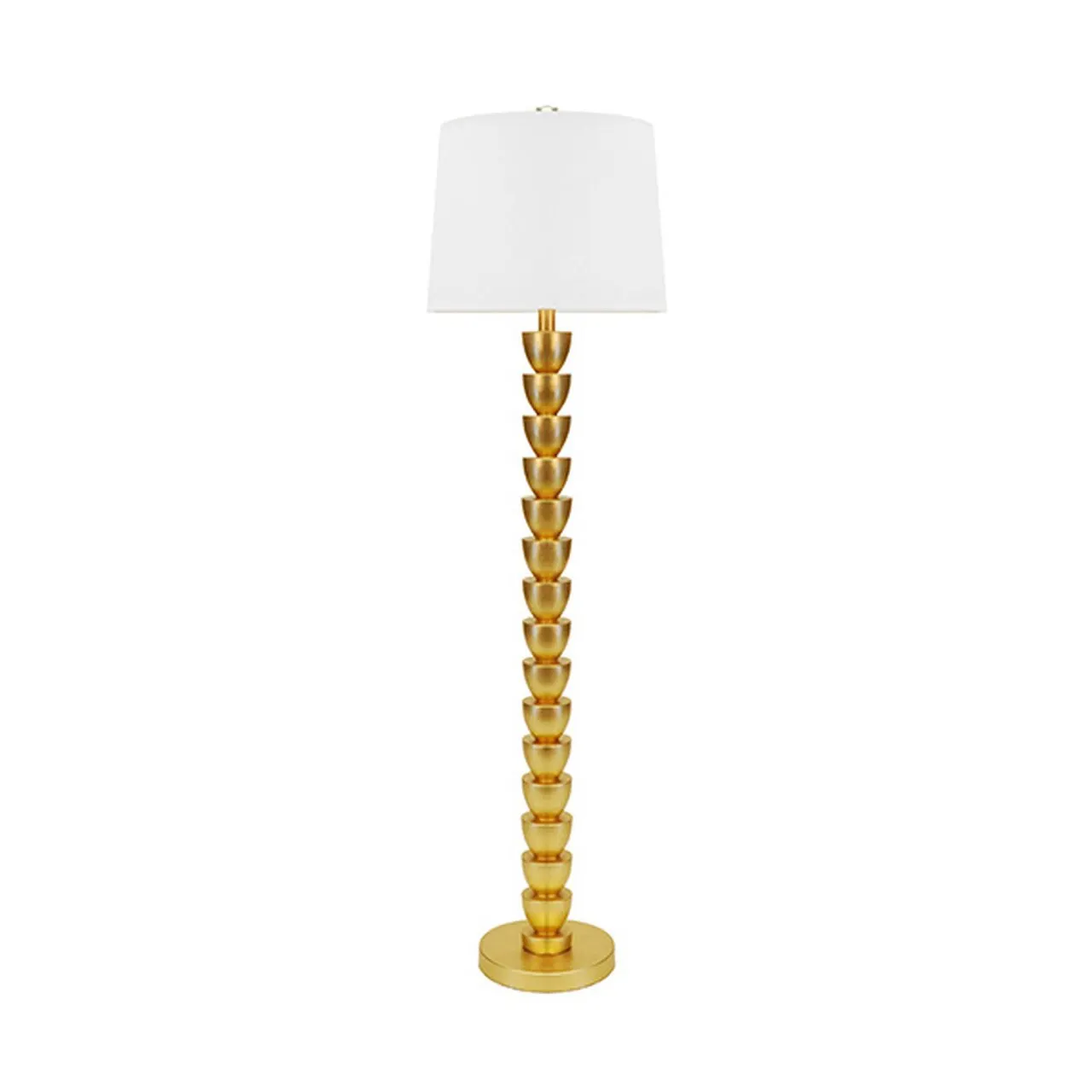 

Vintage linen living room floor lamp