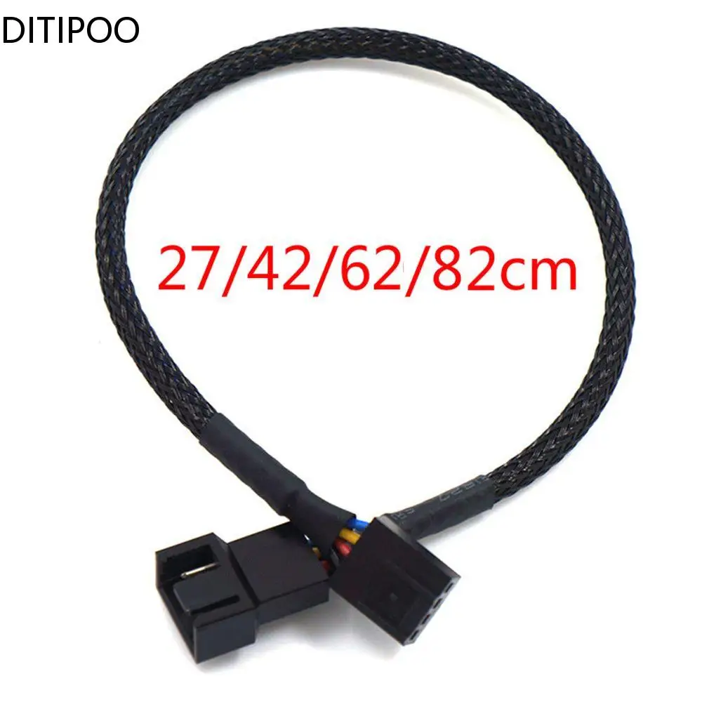 

1pc PWM Extension Cable Mainboard CPU 4 PIN Fan 4P Adapter Cable Computer Case 3 PIN Power Cables Connectors 27/42/60/80cm