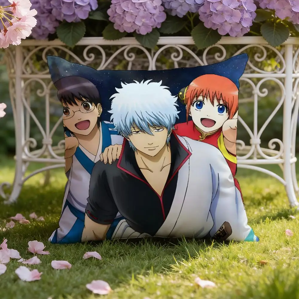 Anime G-Gintama Cushion Cover Home & Car Dual-Scene Pillow Cover: Reversible for Premium Comfort