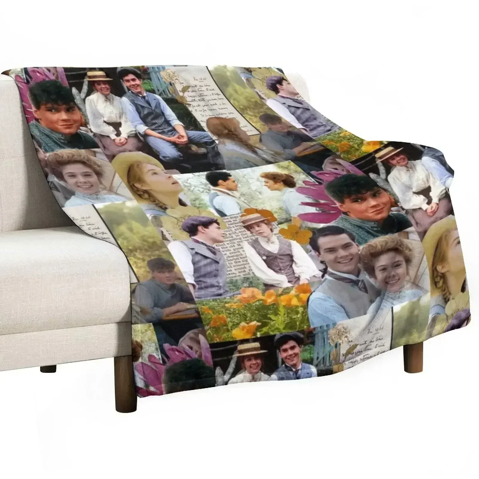 Anne of Green Gables Collage Throw Blanket Multi-Purpose Sofa Quilt Blankets