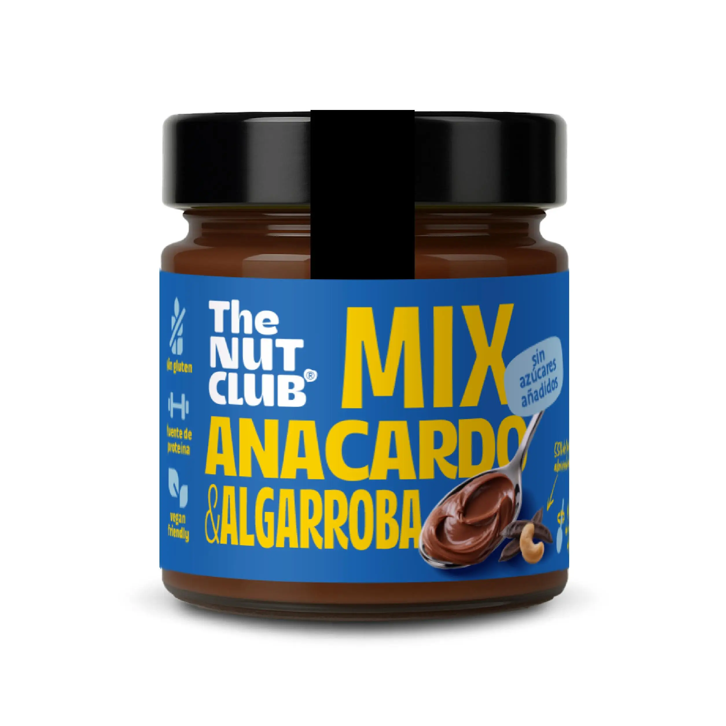 Crema de anacardo y algarroba 200g, sin azúcares añadidos, sin gluten y vegana  The Nut Club