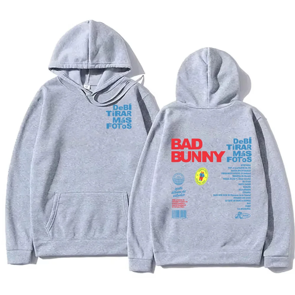 Bad Bunny Debi Tirar Más Fotos Hoodies Bad Bunny DTMF 2025 Chic Pullover Men Women Aesthetic Clothes Trends Oversized Streetwear