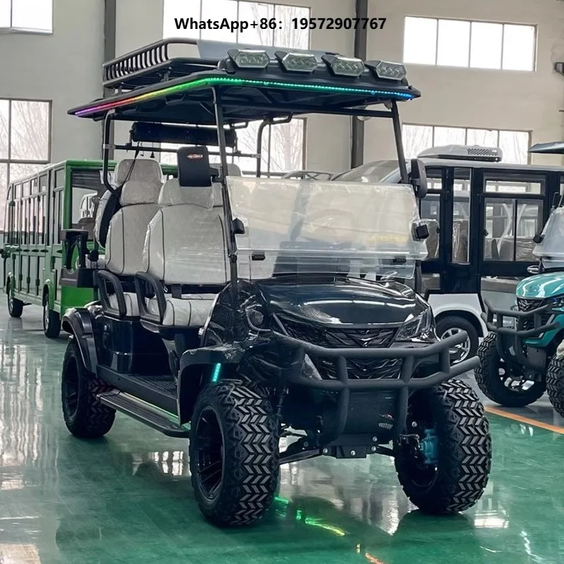 Multifunctional Aluminum Frame Independent Suspension Electric Golf Cart 6 Seater Club Car