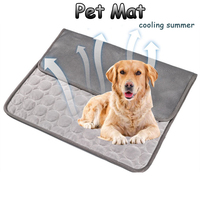 Dog Mat Cooling Summer Pad Mat For Dogs Cat Blanket Sofa Ice Silk Breathable Pet Dog Bed Summer Washable Dogs Car Seat Cushion