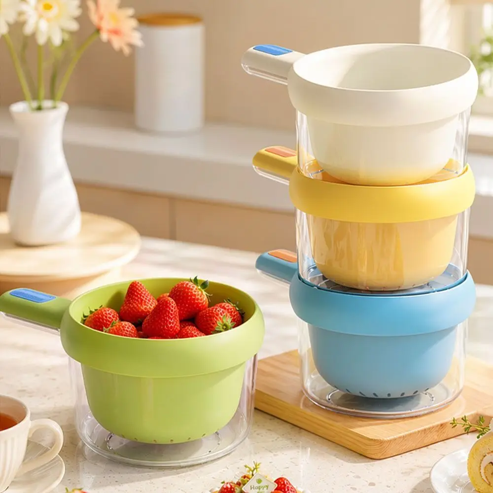 Portable Vegetable Washing Basket Large Capacity BPA-Free Food Draining Basket Dustproof Thickened Fruit Washing Basket