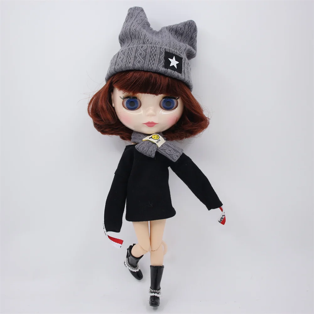 

ICY DBS blyth doll 30cm 1/6 BJD toy shiny face short，oily hair joint body, gift for girl