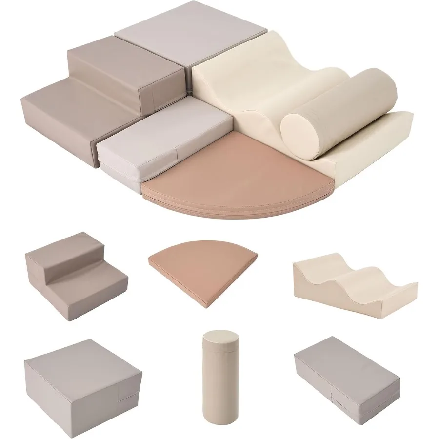 

Merax Climbing Toys for Toddlers Soft Climb and Crawl Playset Indoor Baby Soft Foam Blocks for Climbing Crawling 6-Piece