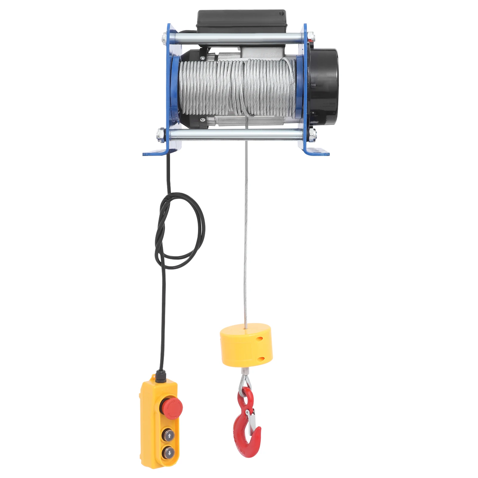 

400kg Electric Hoist With Wired Control, 881LBS Electric Hoist With Long Steel Wire Rope, Wire Rope 30m, 1kw