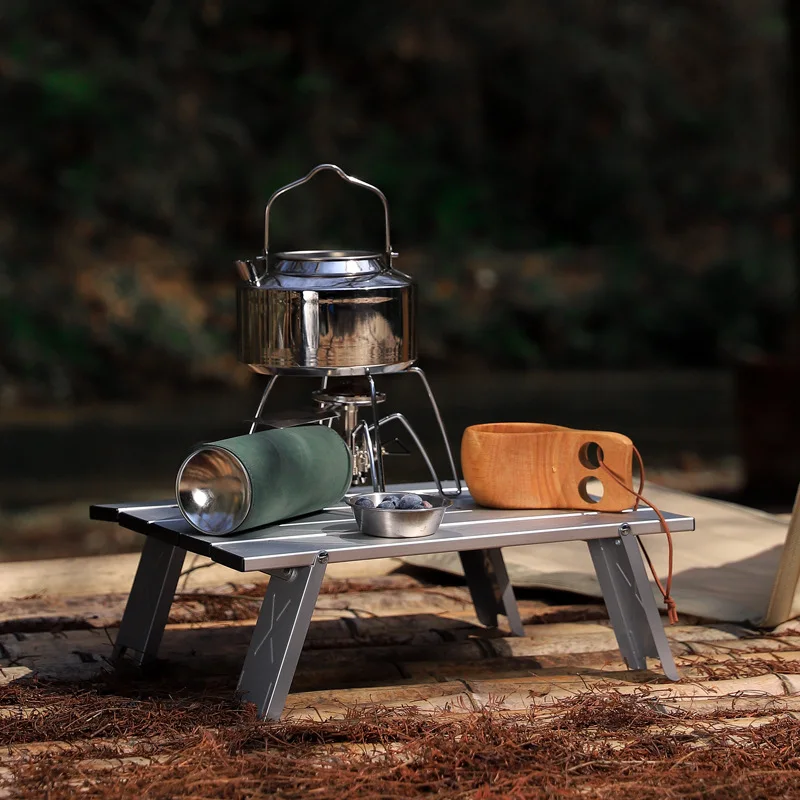 Outdoor Portable Aluminum Alloy Table, Ultra Light Folding Leisure Table, Tent Camping Table, Barbecue Table, Wild Dining Table image 3