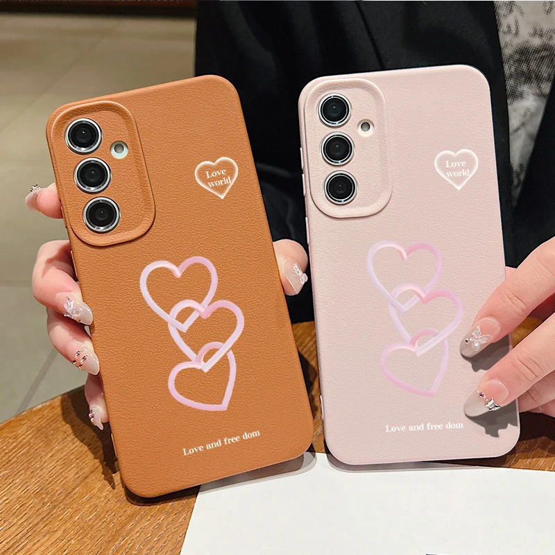 Hollow Hearts Print Phone Case For Samsung Galaxy S26 FE S25 S24 S23 S22 Ultra A57 A37 A18 A56 A36 A26 A55 A16 A15 A54 TPU Cover