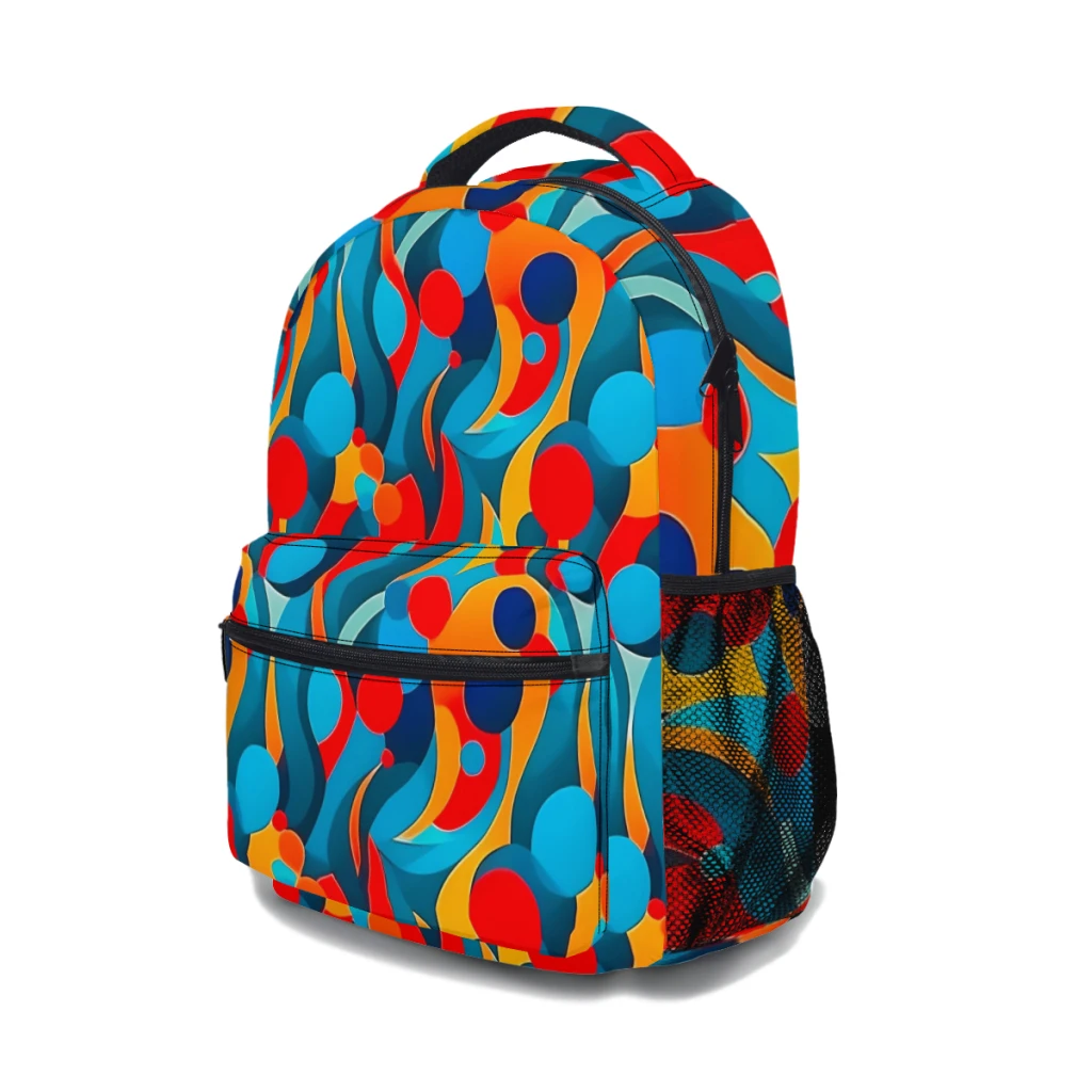 Padrão Digital School Bag, Mochila Impressão elegante, Design moderno, abstrato, 1169, 17 Polegada, Novo