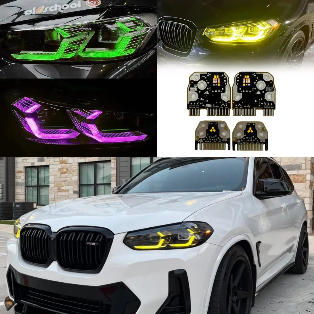 

Non-RGB Daytime Running Light LED Boards For 2022-2024 BMW G01 G02 LCI X3 X4 F97 F98 X3M X4M SUV Adaptive Headlight 63115A0E623