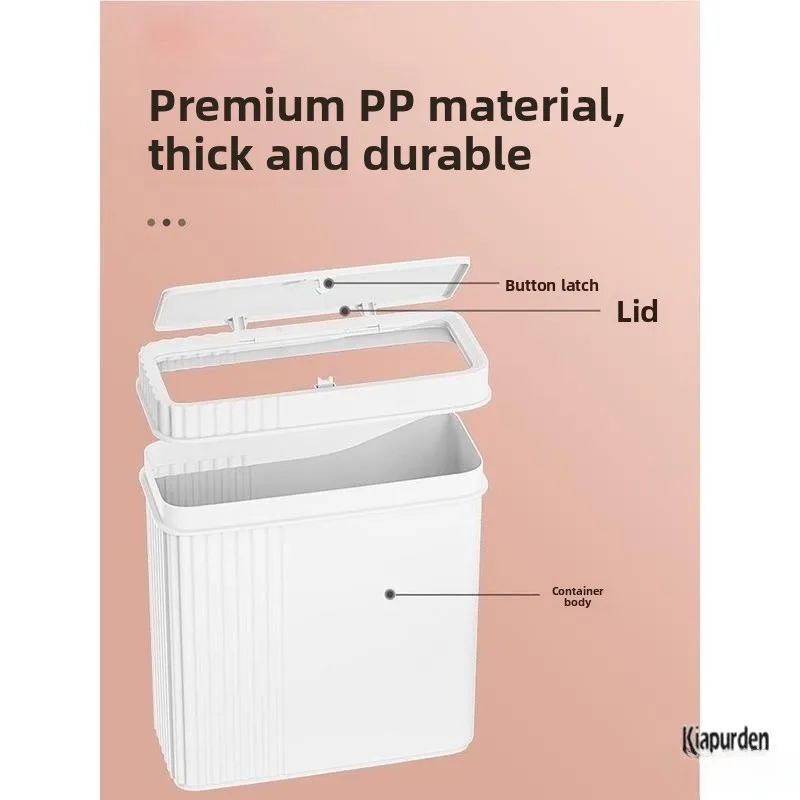 

Ультратонкое мусорное ведро 10 см для туалета и ванной комнаты, с крышкой, нажимное, для дома, узкая корзина для бумаг, для экстремально узких пространств